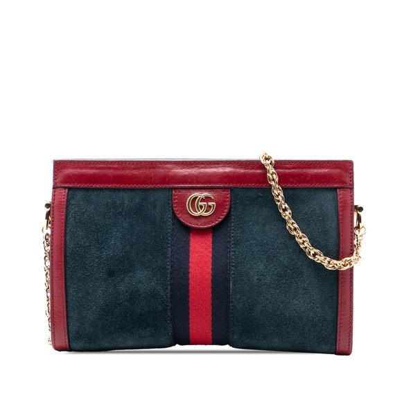 Pre-Loved Gucci Small Suede Ophidia Chain Crossbody